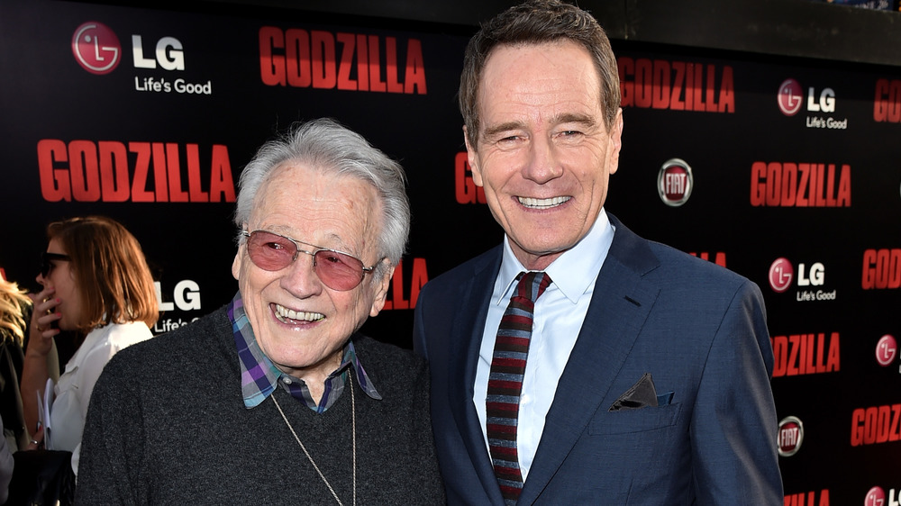 Cranston poses with his father 