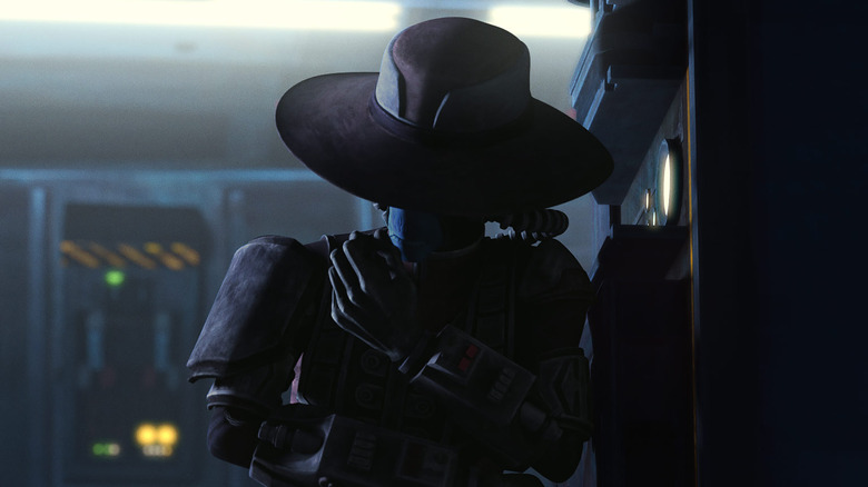 Cad Bane making a dramatic entrance