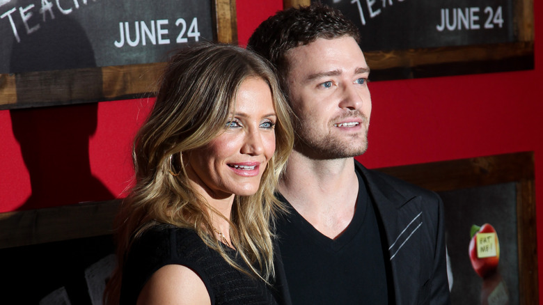 Diaz and Justin Timberlake attend the premiere of Bad Teacher