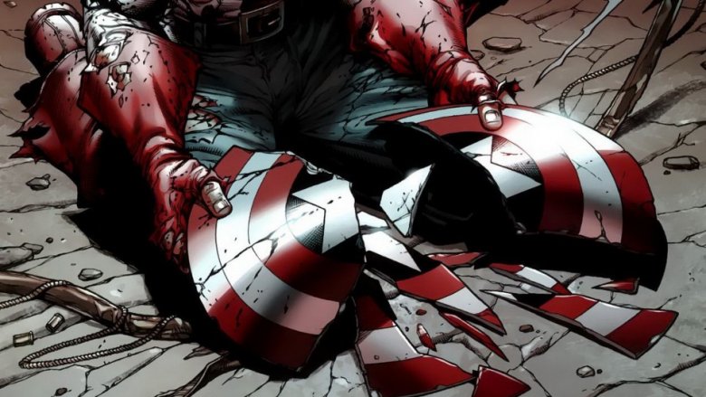 Captain America broken shield