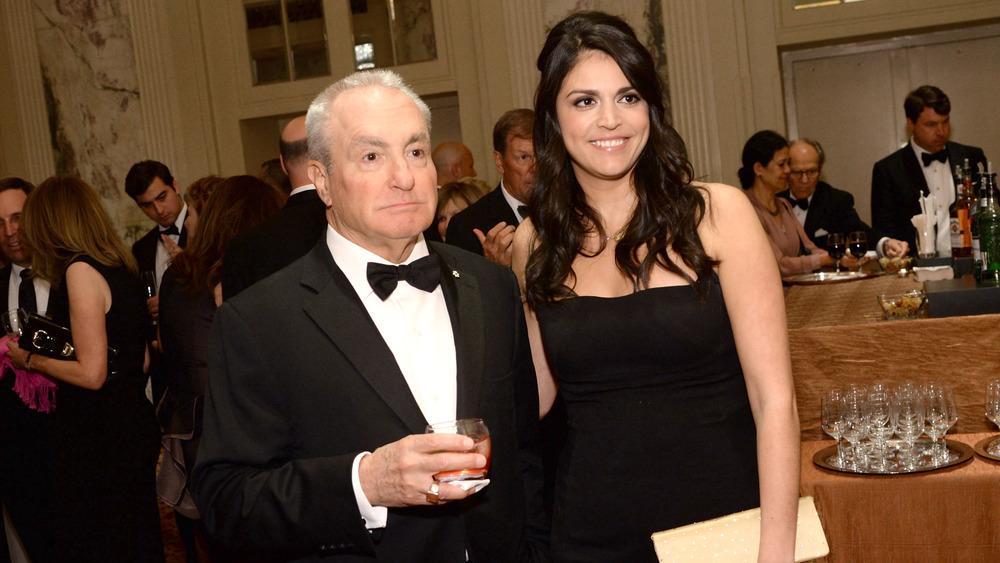 Lorne Michaels and Cecily Strong posing for picture