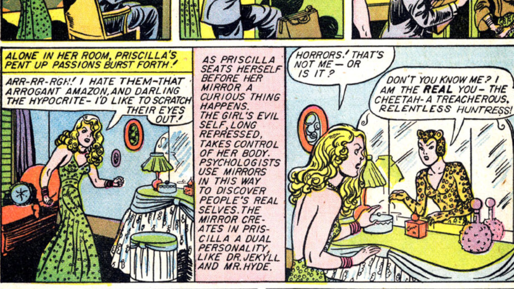 The Cheetah personality exerts influence over Priscilla Rich, from DC Comics