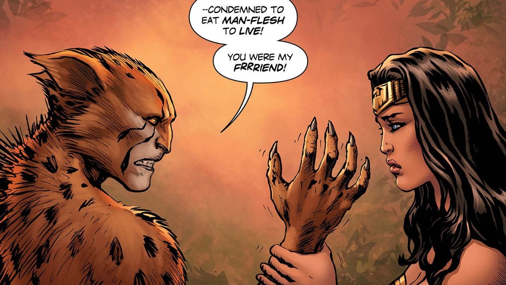 Cheetah and Wonder Woman in conversation, from DC Comics