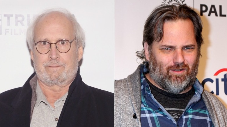 Split image Chevy Chase Dan Harmon