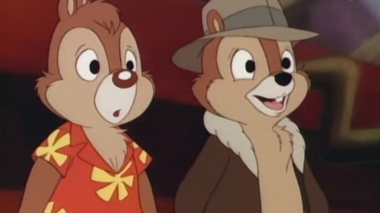 Chip and Dale looking on