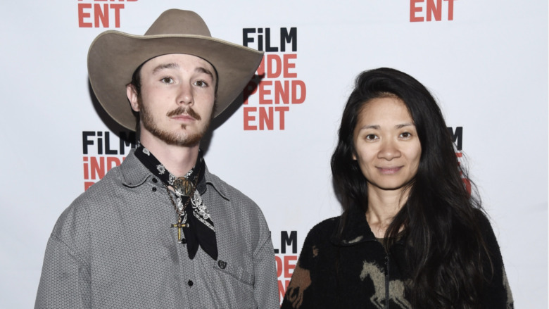 Brady Jandreau and Chloé Zhao at a "The Rider" screening in 2018