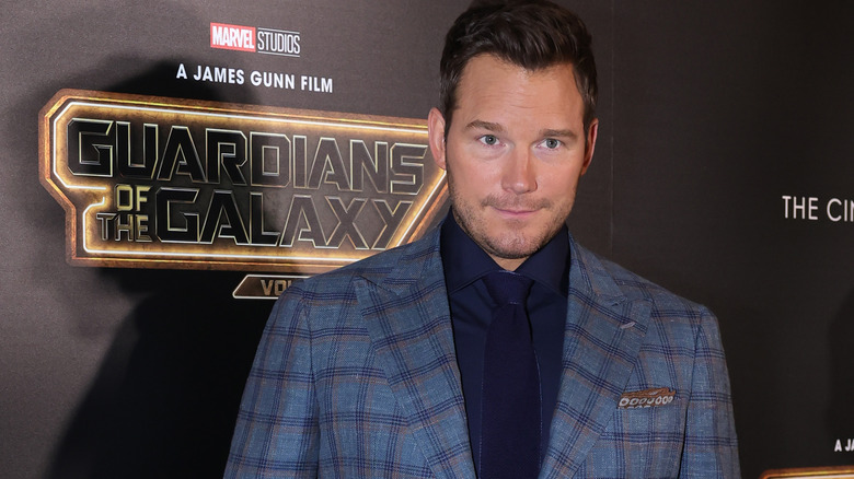 Chris Pratt in checkered suit