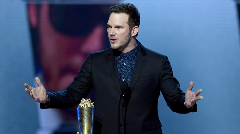 Chris Pratt with award