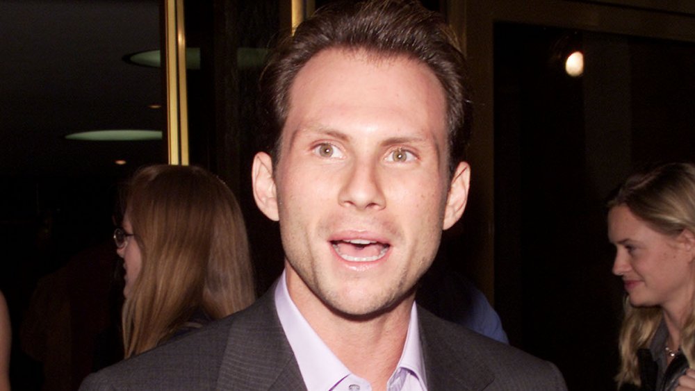 Christian Slater with his mouth open