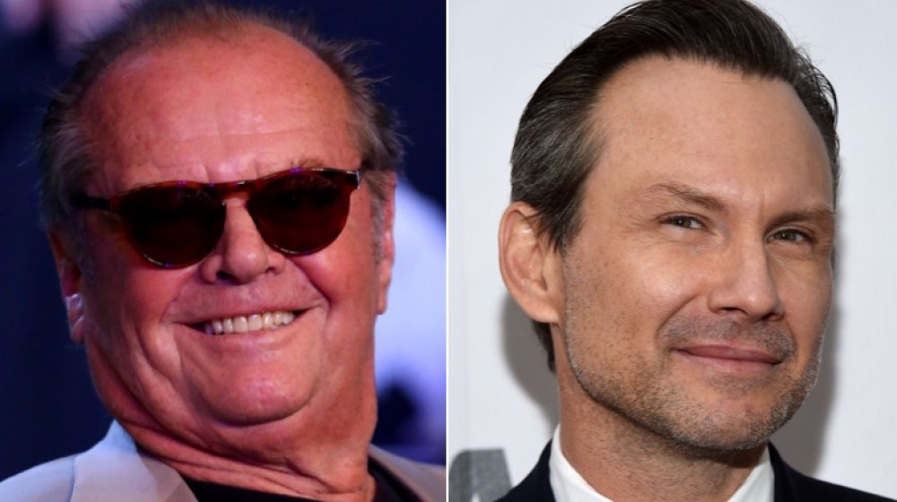 Jack Nicholson next to Christian Slater