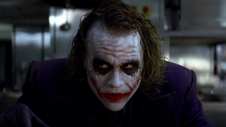 The Joker stares