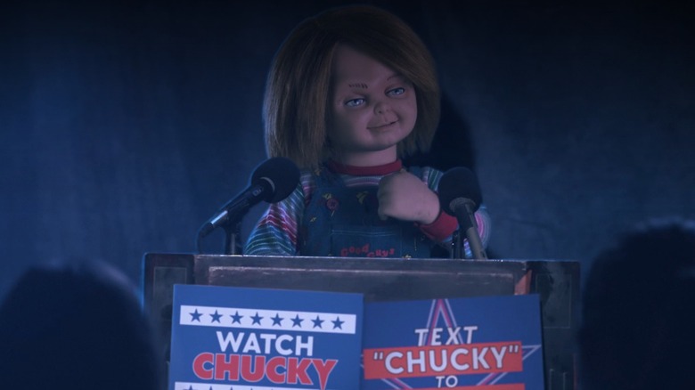 Chucky speaking at press conference