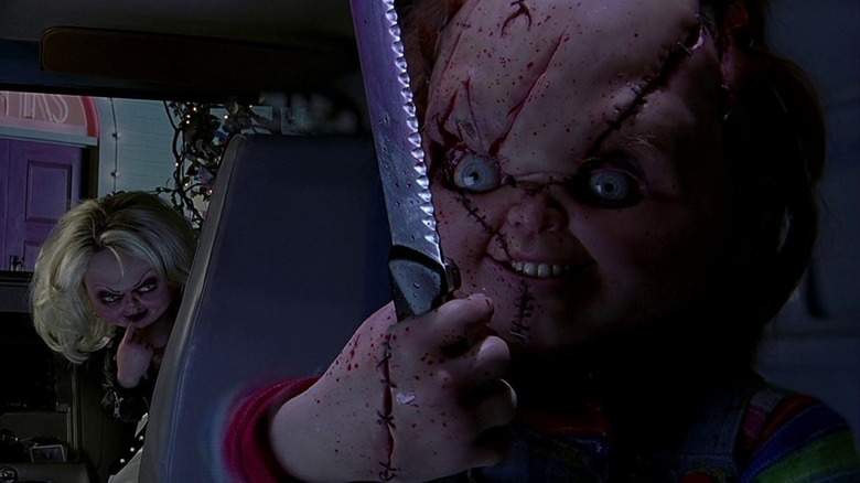 Chucky and Bride in car