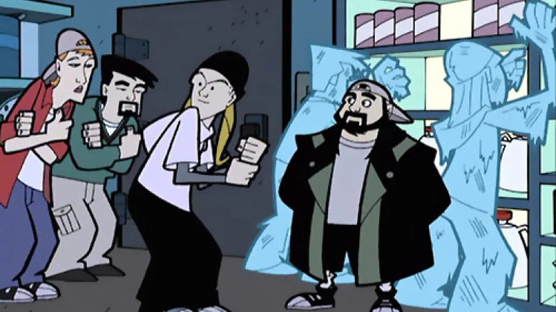 Clerks gang trapped in freezer