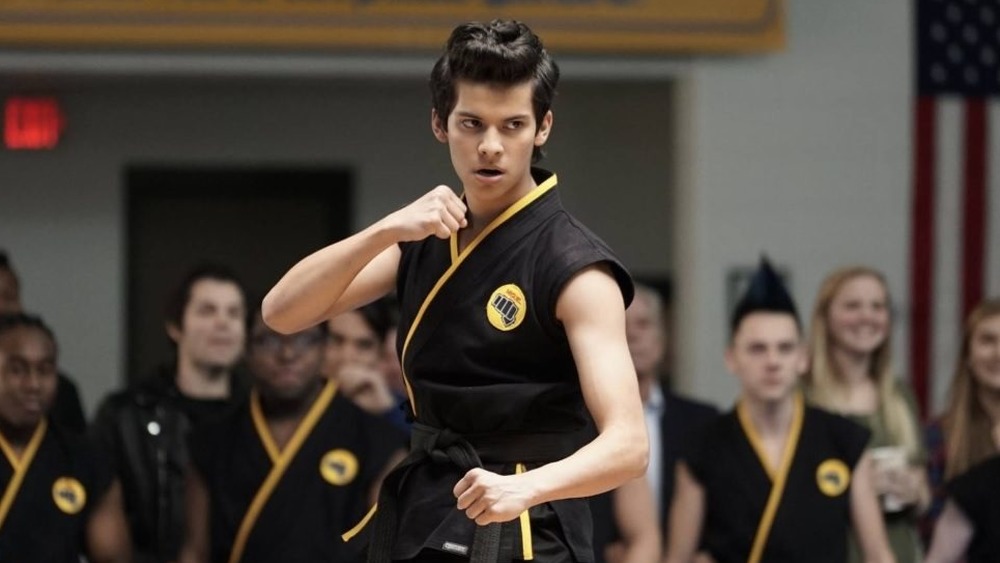 miguel gets ready to fight in Cobra Kai