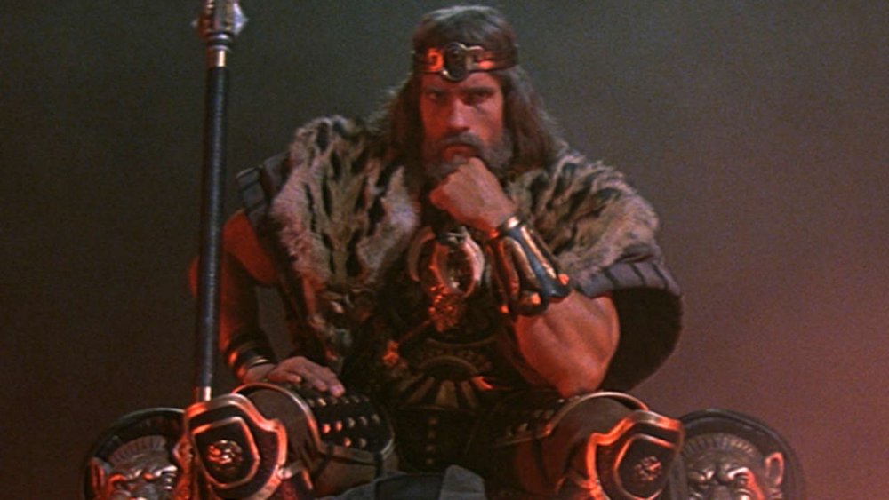 Arnold Schwarzenegger as an older Conan in the epilogue of 'Conan The Destroyer'