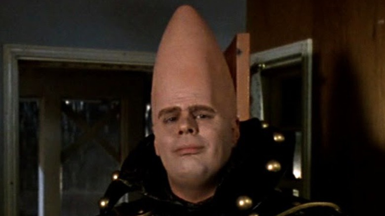 Dan Aykroyd in make-up as Beldar Conehead