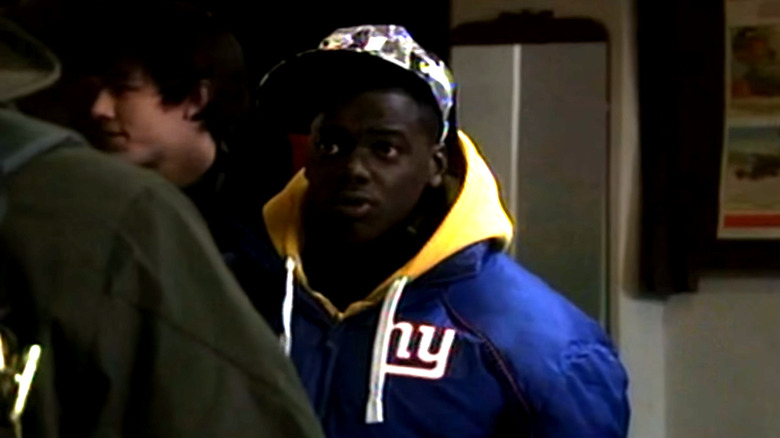 Daniel Kaluuya in NY Giants jacket