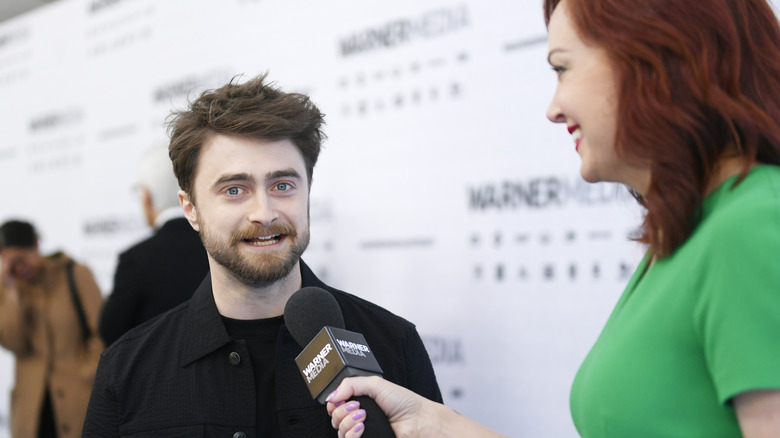 Daniel Radcliffe speaks with reporter