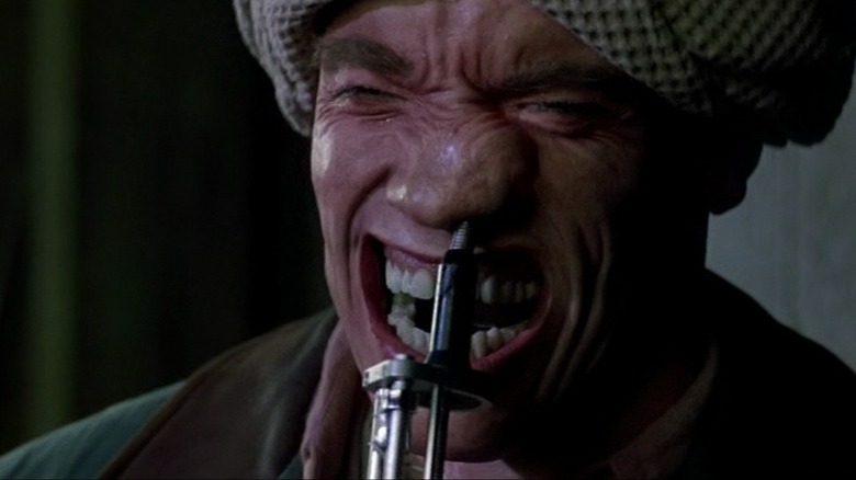 Arnold Schwarzenegger screaming