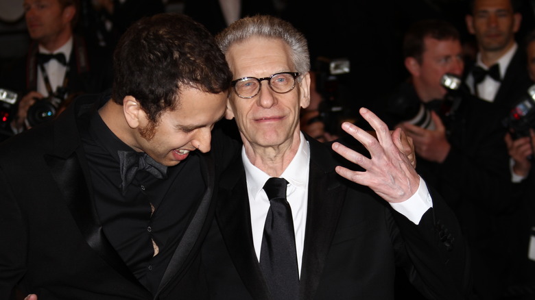 Brandon and David Cronenberg smiling