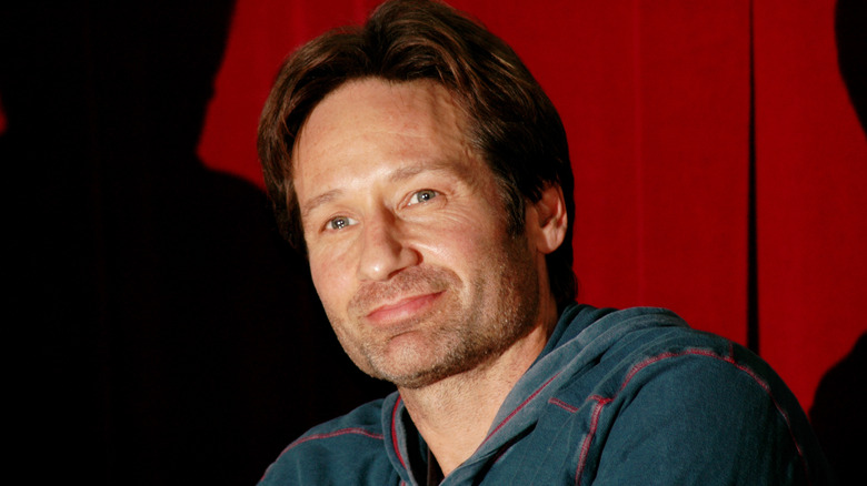 David Duchovny smiles