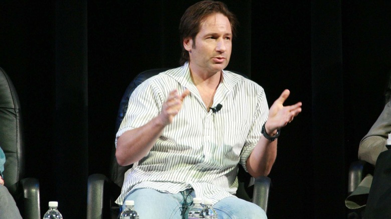 David Duchovny gestures