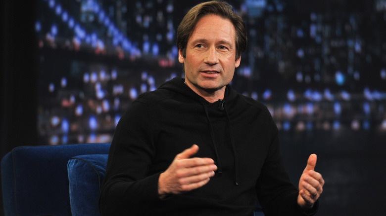 David Duchovny gestures