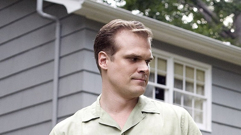 David Harbour outside house