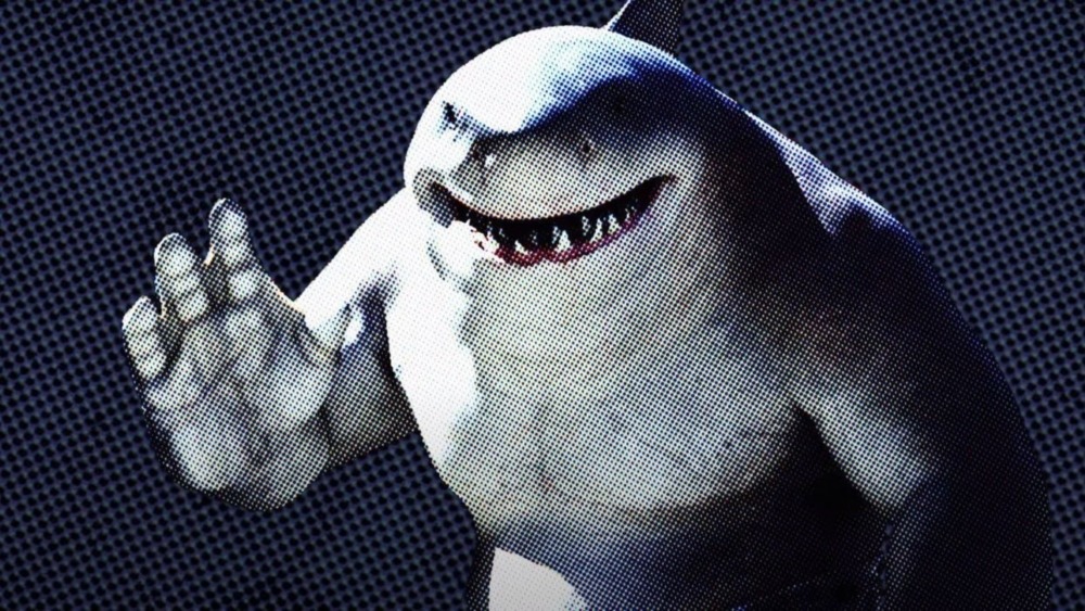 King Shark waves in The Suicide Squad promo art