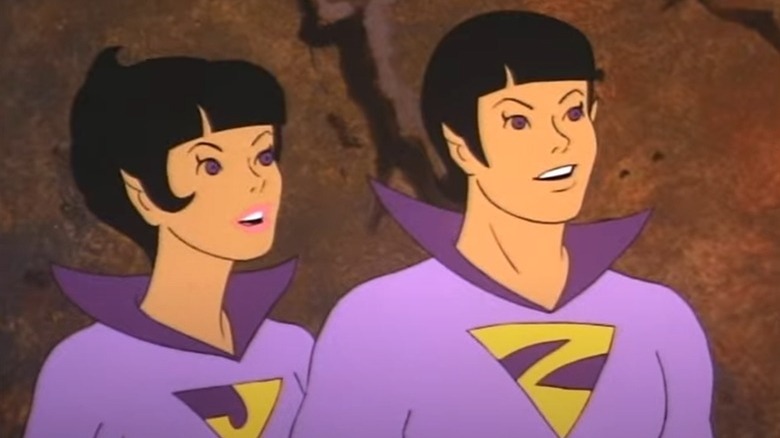 Wonder Twins shoulder to shoulder