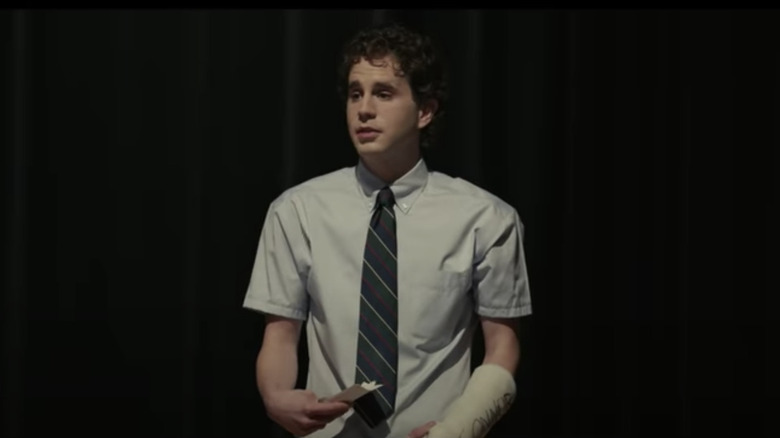 Ben Platt giving a speech