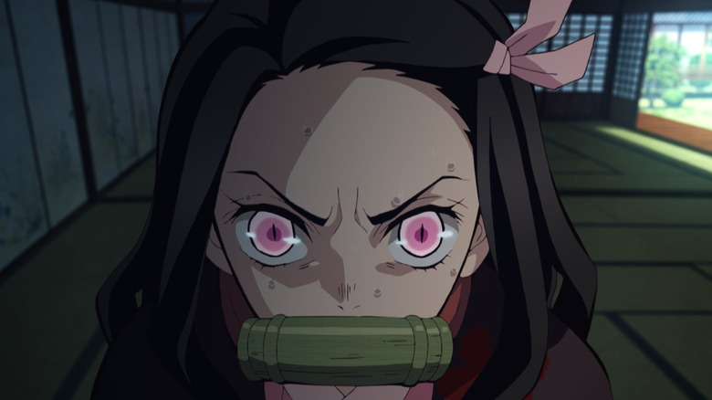 Nezuko Kamado glaring angrily