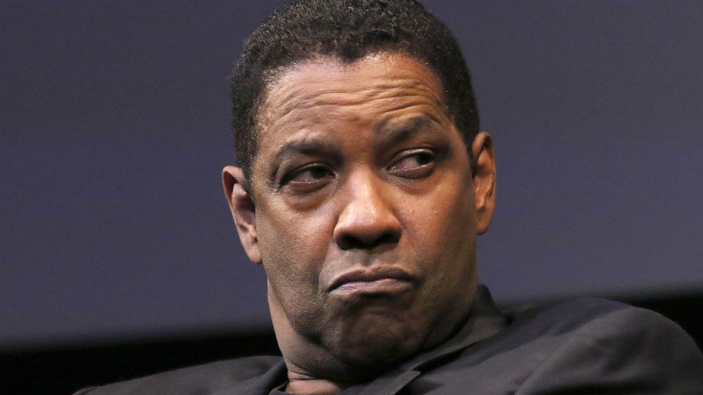 Denzel Washington looking upset