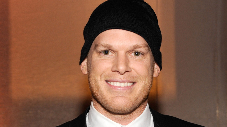 Michael C. Hall grinning knit cap