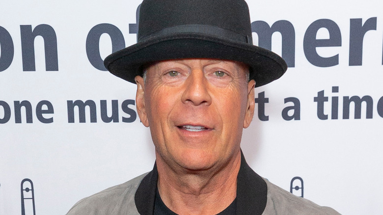 Bruce Willis in a hat