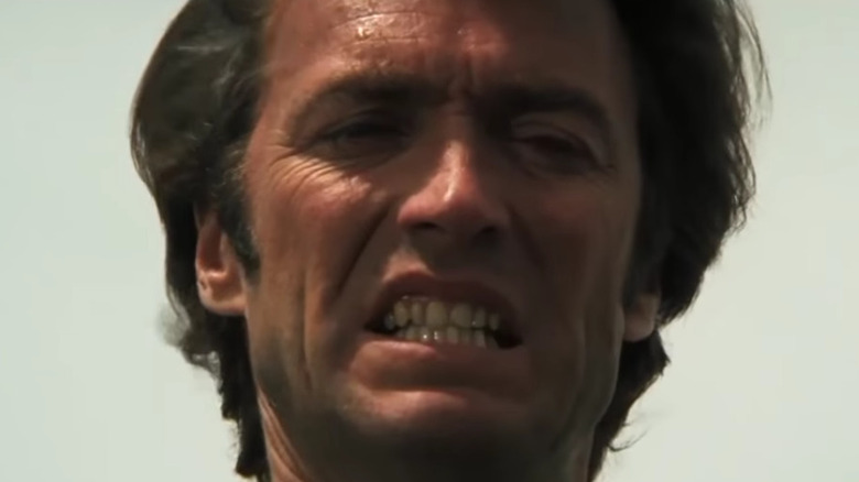 Clint Eastwood snarling