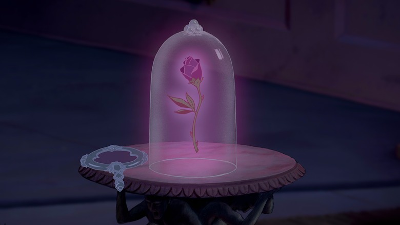 Beast's enchanted rose wilting