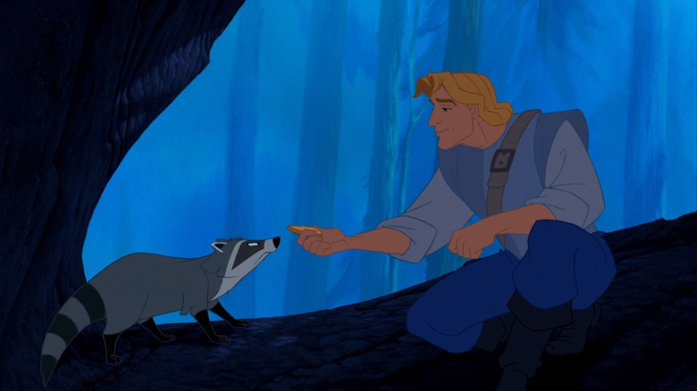 Meeko and John Smith bonding