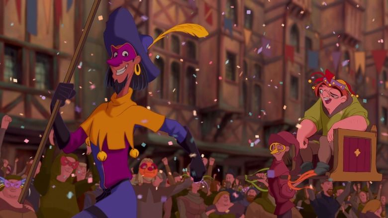 Clopin leads the festival parade