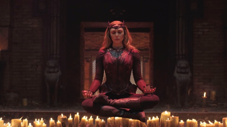 Elizabeth Olsen doing some meditation