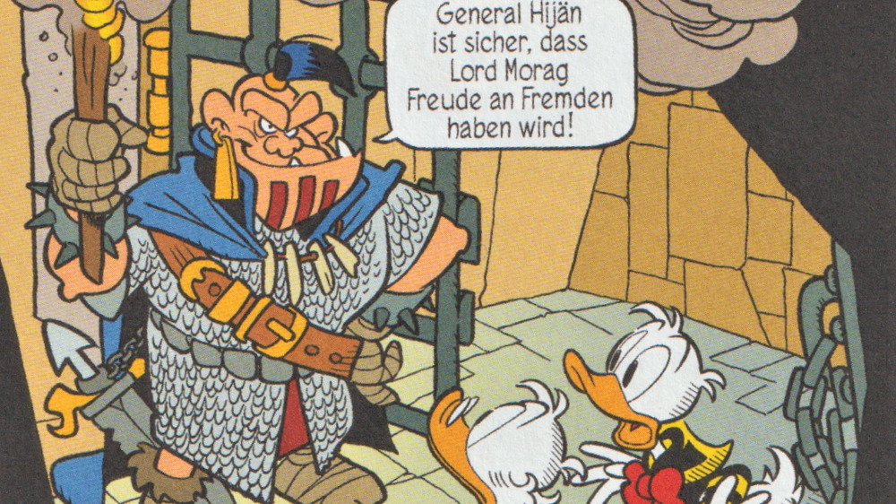 Donald Duck and Uncle Scrooge in a German comic by Giorgio Cavazzano