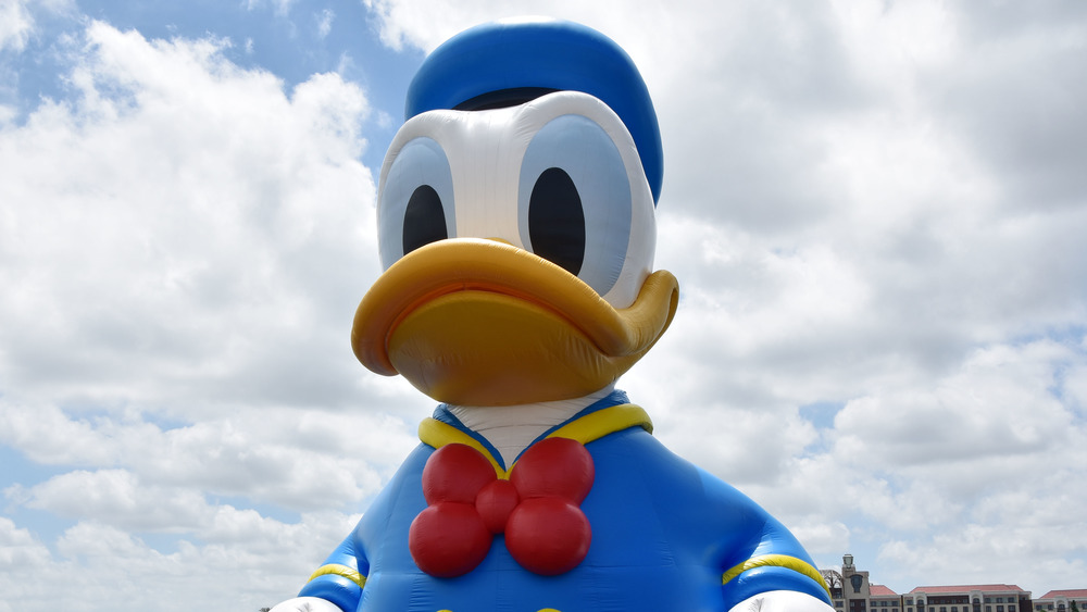 A massive, inflatable Donald Duck