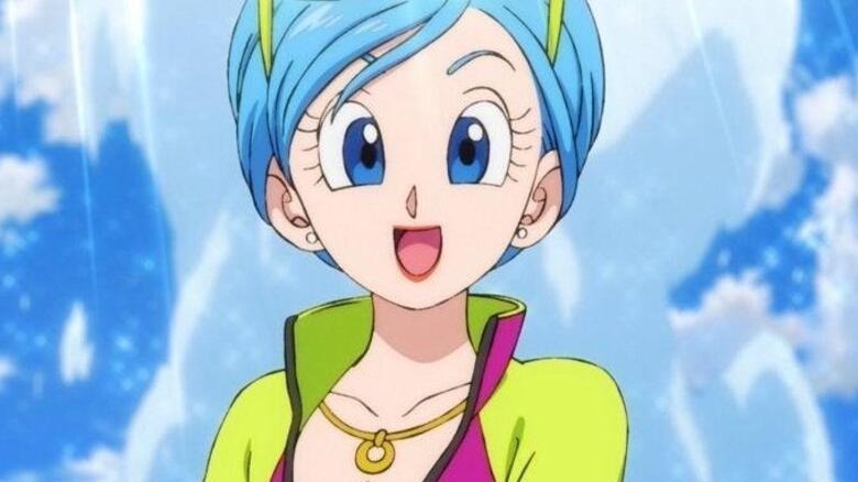 Bulma smiling and talking