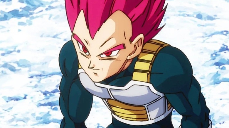 Vegeta with pink hair