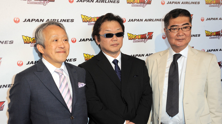 Kazuhiko Torishima with Tadayoshi Yamamuro on red carpet