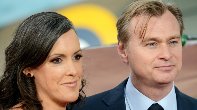 Christopher Nolan and Emma Thomas at premiere