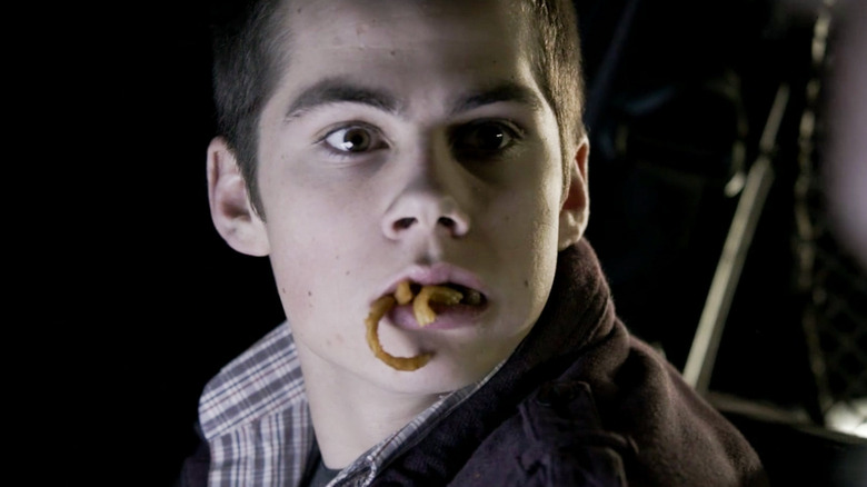 Stiles eating curly fries