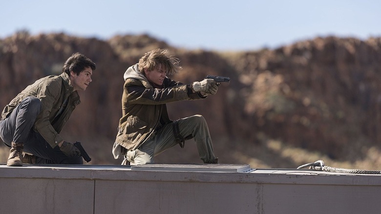 Newt and Thomas on a train