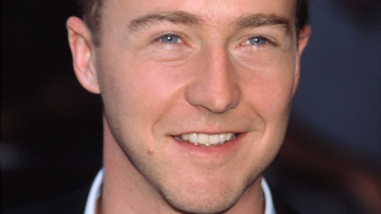 A young Edward Norton smiles